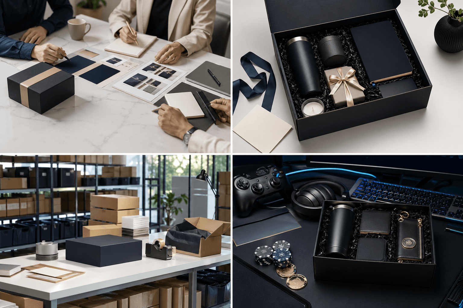 Generated premium corporate gifting imagery direction sheet
