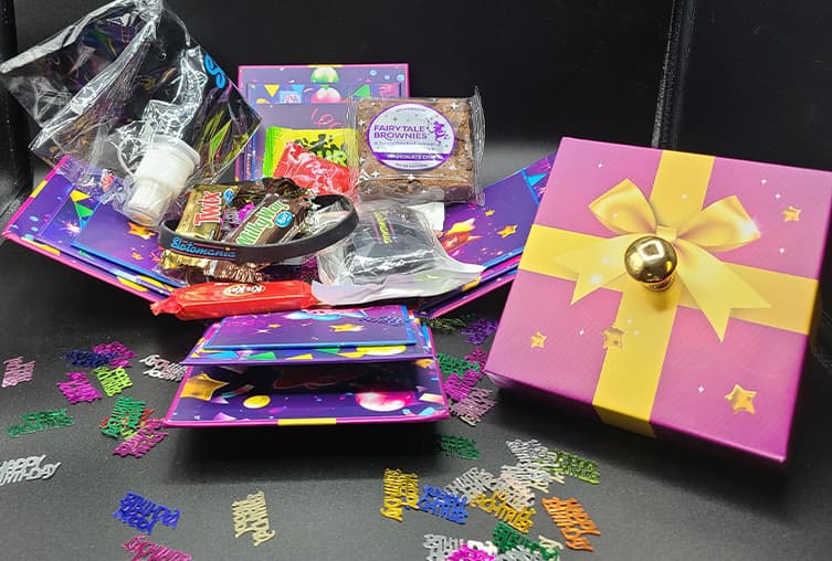 Creative gift box unboxing concept